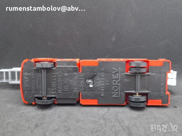 Berliet - пожарна, Norev, 1:43, снимка 6 - Колекции - 53632252