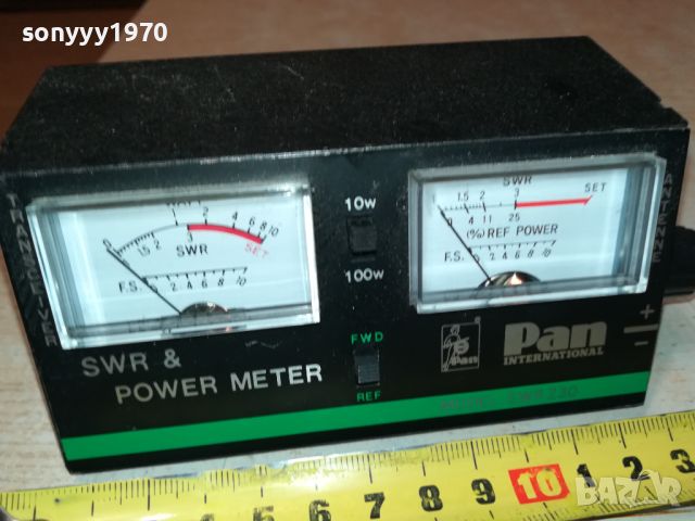 PAN INTERNATIONAL SWR230-SWR & POWER METER-GERMANY 2306240836, снимка 4 - Ресийвъри, усилватели, смесителни пултове - 46329257