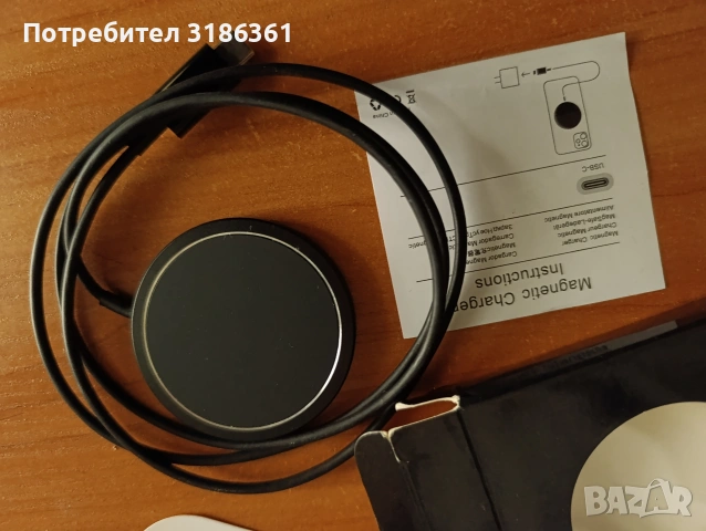 magnetik charger za smartphone QI standard , снимка 3 - Безжични зарядни - 53061325