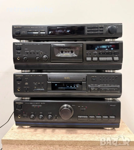 🔊Ретро аудио система - сет TECHNICS - усилвател, сд, триглав дек, тунер + опция грамофон и колони🔈, снимка 2 - Аудиосистеми - 53462026