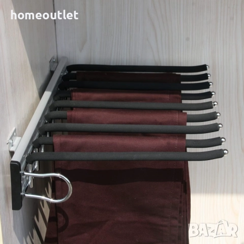 ПРОМОЦИЯ Закачалка / органайзер за панталони SINGLE SIDE SHEST TROUSERS RACK 944-KJ-Y, снимка 2 - Закачалки - 52838860
