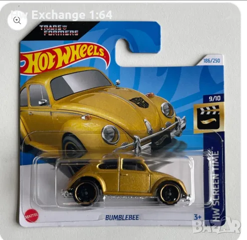 Hot Wheels Transformers Bumblebee (злато) , снимка 1 - Коли, камиони, мотори, писти - 49201658