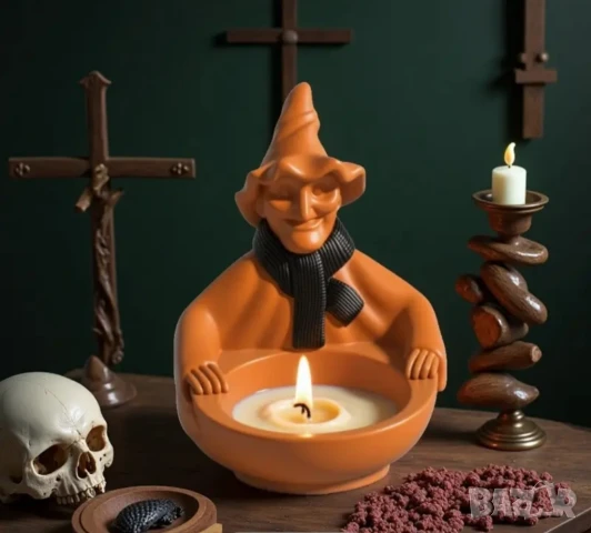 Молд кашпа вещица Хелоуин , снимка 6 - Форми - 51291242