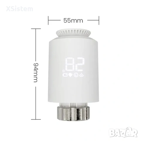 Tuya smart Термоглава за радиатор, снимка 5 - Друга електроника - 53207212