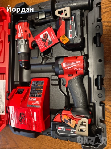 Milwaukee Kit 18V - Импактор и Перфоратор-Безчеткови + Куфар, снимка 3 - Куфари с инструменти - 52875261