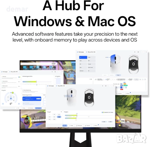 Безжична геймърска мишка Rapoo VT7 MAX, Nordic nRF54L15 MCU, снимка 8 - Клавиатури и мишки - 52706852