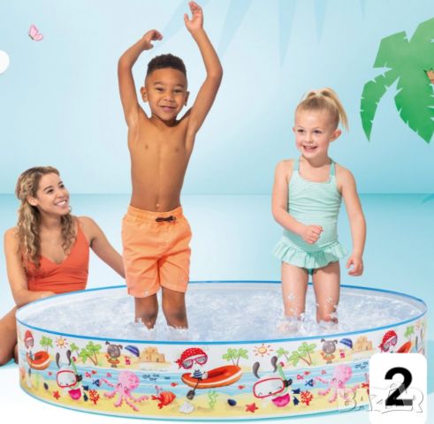 PVC Басейни I n t e x 58472NP за деца с уникални дизайни - За летните игри и забавления!, снимка 3 - Надуваеми играчки - 45354477