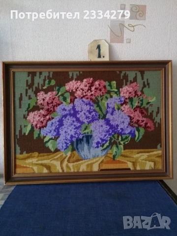 Стари гоблени големи, ръчно изработен в австрийско ателие. , снимка 3 - Гоблени - 47887362