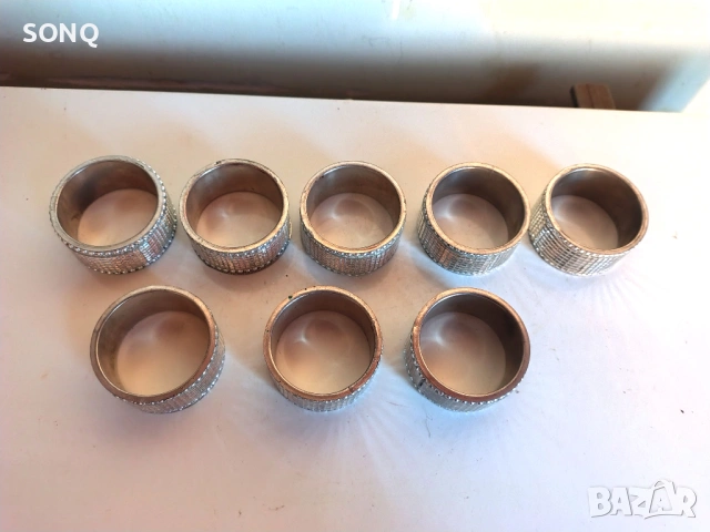 Посребрени Пръстени За Салфетки Със Кристали, снимка 3 - Други - 53228338