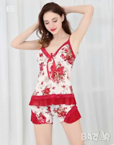Дамски пижами потник и къси панталонки , снимка 11 - Нощници - 50015126