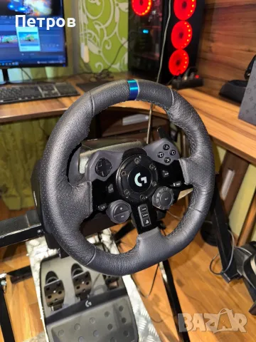 Logitech G29 волан + Shifter + стойка, снимка 7 - Аксесоари - 49246689