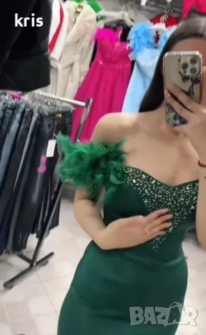 Рокля с пера , снимка 2 - Рокли - 50353626