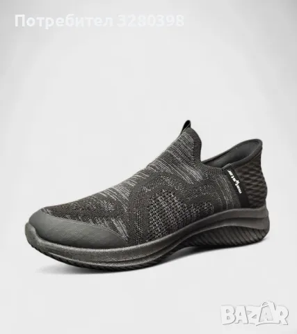 Мъжки обувки без връзки лесни за обуване без навеждане в черен цвят модел: W138546 black, снимка 2 - Маратонки - 50036231