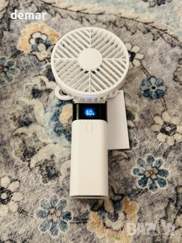 Мини преносим вентилатор с акумулаторна батерия, снимка 3 - Вентилатори - 54108931