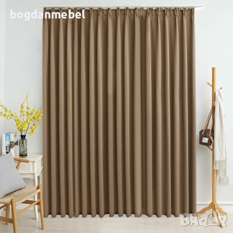 Sonata Затъмняваща завеса с куки, таупе, 290x245 см