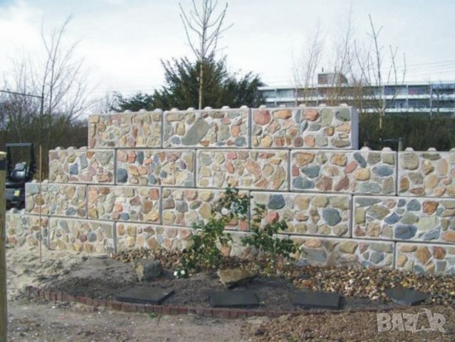 Голям бетонен БЛОК с ефект "СКАЛА" за Подпорна стена "LEGO", снимка 4 - Строителни материали - 44932088