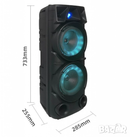 Bluetooth тонколона speaker ZQS-8210 2x8" 4800mAh, снимка 3 - Друга електроника - 52099334
