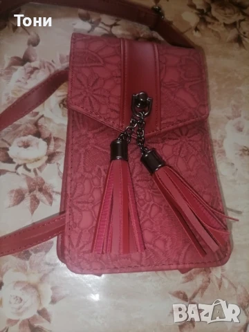 Нова Кожена Дамска Малка Чанта , снимка 6 - Чанти - 53729143