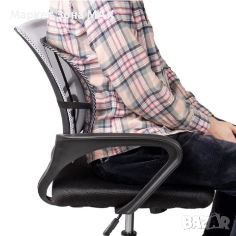 Анатомична облегалка за офис стол и автомобилна седалка, за правилна стойка на гърба, снимка 5 - Декорация за дома - 52863391