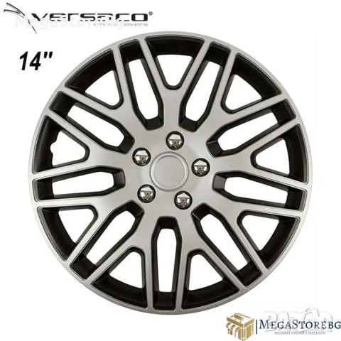 Тасове за джанти 14'' Versaco Dakar Silver/Black, снимка 1 - Аксесоари и консумативи - 46891483