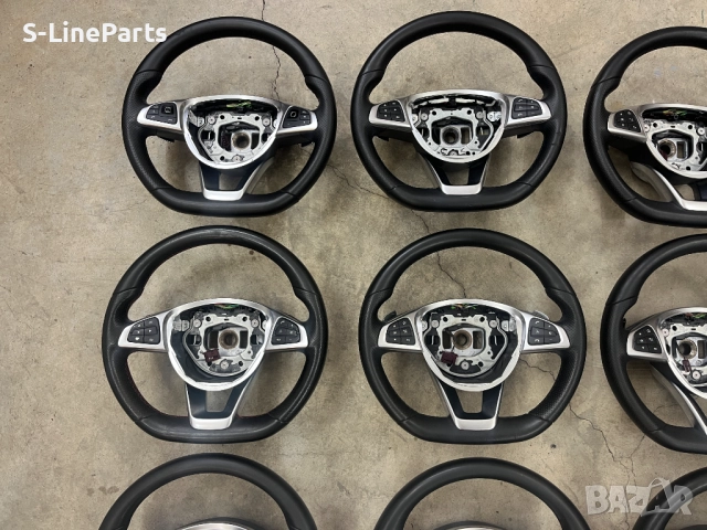 Оригинален с перфорирана кожа Мулти волан с пера Mercedes A Class AMG Мерцедес А Класа АМГ, снимка 5 - Части - 44642846