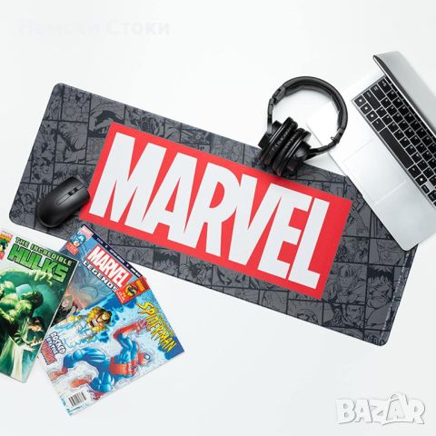 Paladone Marvel Подложка за мишка и бюро 80х30см лицензиран продукт, снимка 3 - Клавиатури и мишки - 45196586