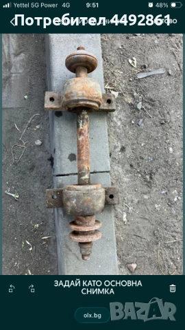 Ос за циркуляр с щендери и лагери