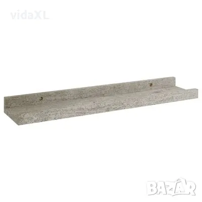 vidaXL Стенни рафтове, 4 бр, бетонно сиви, 40x9x3 см（SKU:326704）, снимка 3 - Други - 49312179