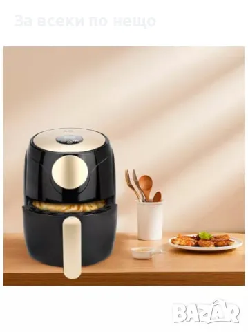 Фритюрник DECAKILA Air Fryer, LED, 2 L, 1000 W, Черен Код R205, снимка 3 - Фритюрници - 48485703