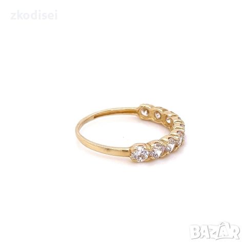 Златен дамски пръстен 1,49гр. размер:55 14кр. проба:585 модел:24360-1, снимка 3 - Пръстени - 46188820
