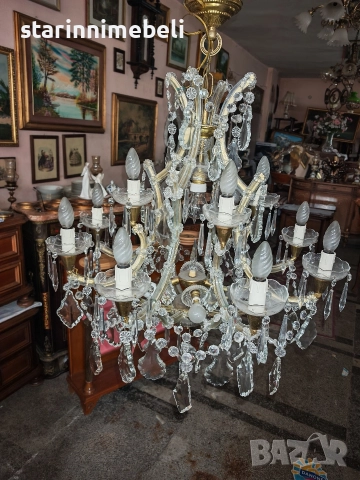 Внушителен полилей Мурано кристал, снимка 5 - Полилеи - 52646242