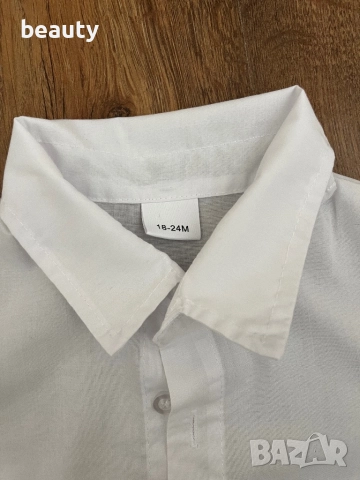Бяла риза за момче 18-24 м , снимка 2 - Други - 52063609