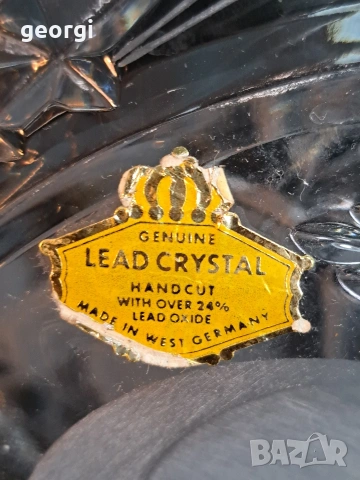 немска кристална фруктиера от оловен кристал , снимка 12 - Аксесоари за кухня - 54166156