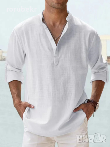 памучни ленени ризи за мъже, снимка 2 - Ризи - 44968250