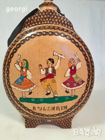 голяма декоративна дървена бъклица 7/3, снимка 2 - Антикварни и старинни предмети - 49784028