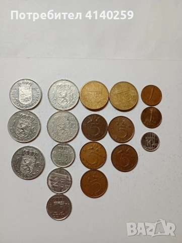 Нидерландия монети лот 5 гулдена 1989 г 1990 г 