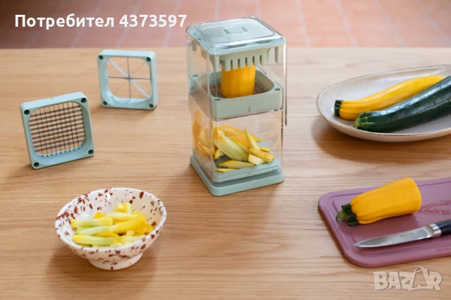 Резачка за картофи Brabantia Tasty+ Jade Green, снимка 4 - Прибори за хранене, готвене и сервиране - 50856528