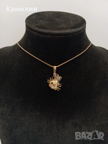 Златна висулка с брилианти , снимка 8 - Колиета, медальони, синджири - 54108330