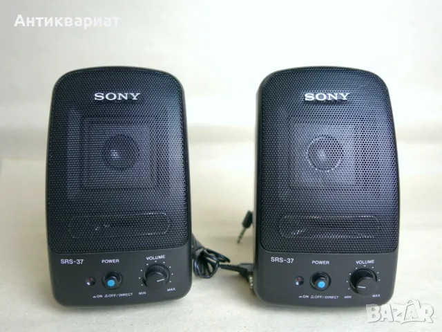 Мини стерео колонки за портативни плеари Sony SRS-37 / Made in Japan, снимка 1 - Тонколони - 49182839