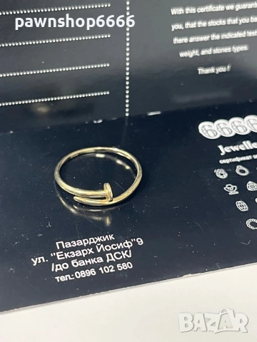 Златен пръстен 14К, снимка 6 - Пръстени - 53454814