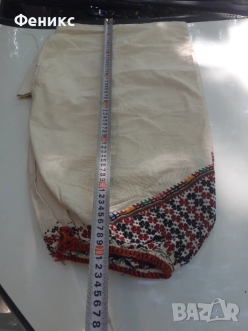 Стари дамски кенарени гащи от чеиз за народна носия, снимка 7 - Антикварни и старинни предмети - 51487619