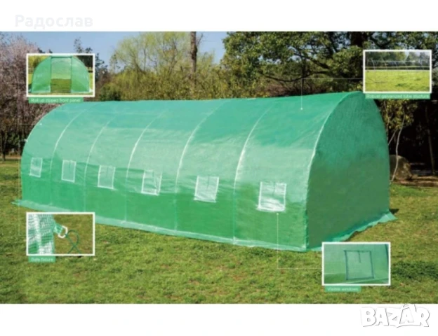 Сглобяема оранжерия - парник с 2 врати и UV защита 180-ГРАМА НА КВ.М., снимка 2 - Оранжерии - 51050373