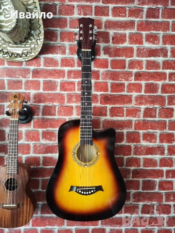 Нова акустична китара  за начинаещи 96 см