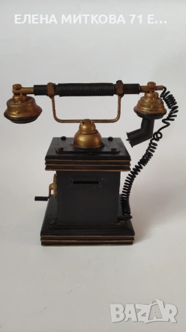 Стар метален декоративен телефон, снимка 4 - Антикварни и старинни предмети - 54188884