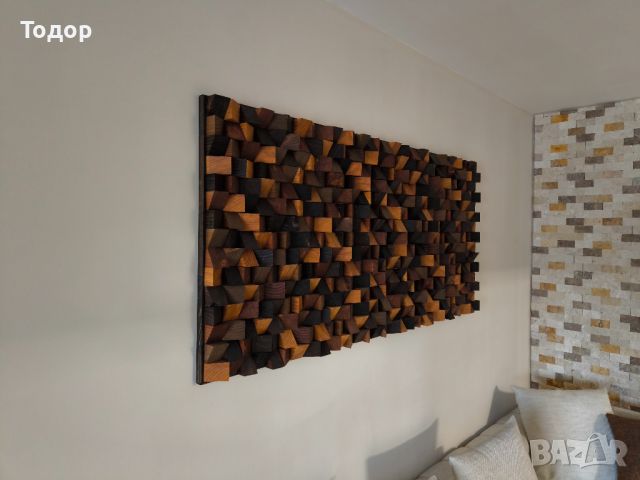 Декоративно дървено пано за стена, снимка 3 - Пана - 45149861