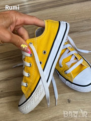 Оригинални жълти юношески кецове Converse ! 33,5 н, снимка 6 - Детски маратонки - 45462337