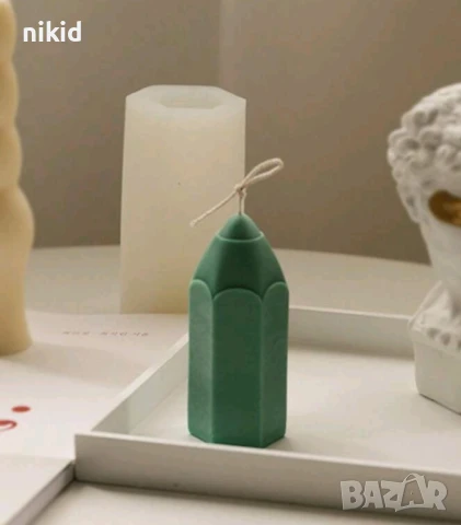 3D молив голям силиконов молд форма смола гипс шоколад свещ декор, снимка 2 - Форми - 50610746