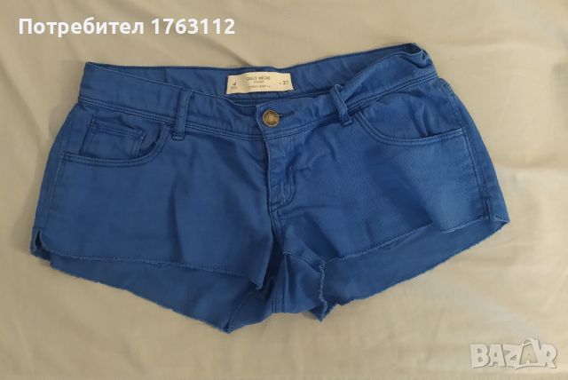 Hollister къси дънкови панталонки, 27 размер, обувани за проба, но големи, снимка 1 - Къси панталони и бермуди - 46005294