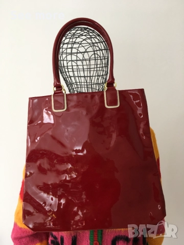 Estee Lauder ефектна чанта бордо, снимка 4 - Чанти - 52413737
