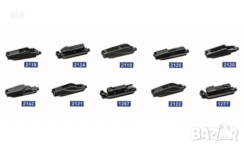 Задна чистачка+ накрайници, 35см, Чистачка банан, универсална- 14"